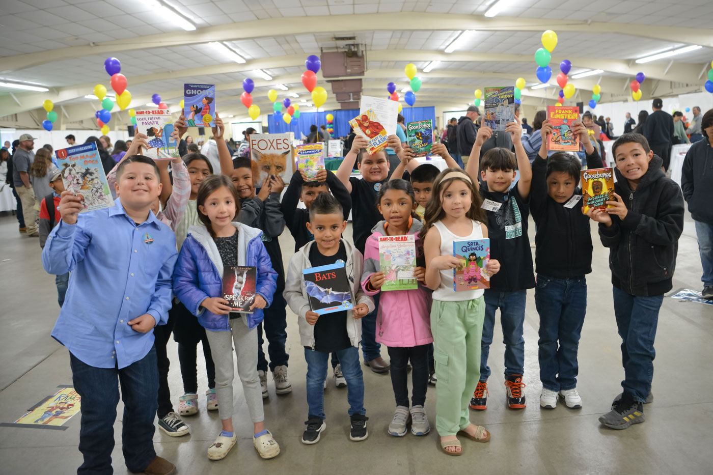 Students having fun at Young Authors' Faire
