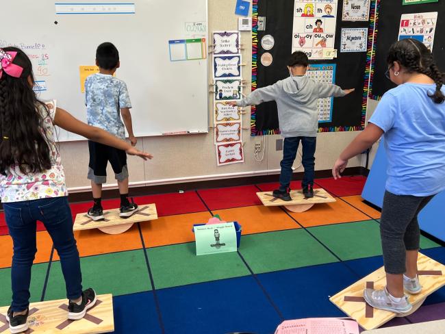 Children Exercising in Class